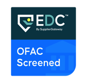 EDC by SupplierGateway — OFAC Screened badge