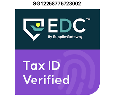 EDC by SupplierGateway — Tax ID Verified badge, SG12258775723002